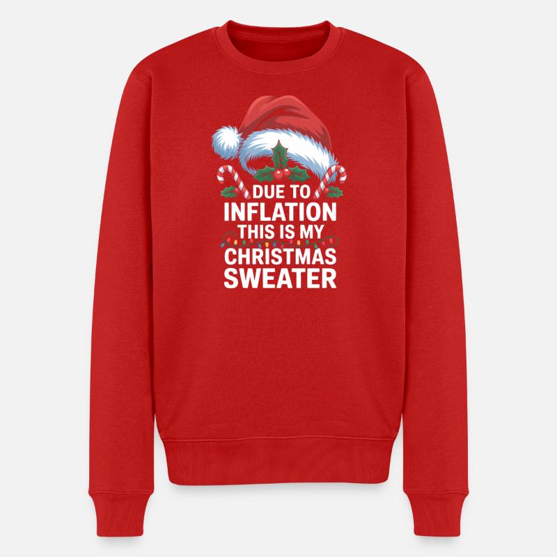 Inflation Weihnachtspullover Wortspiel - Männer Premium Bio Pullover - Rot