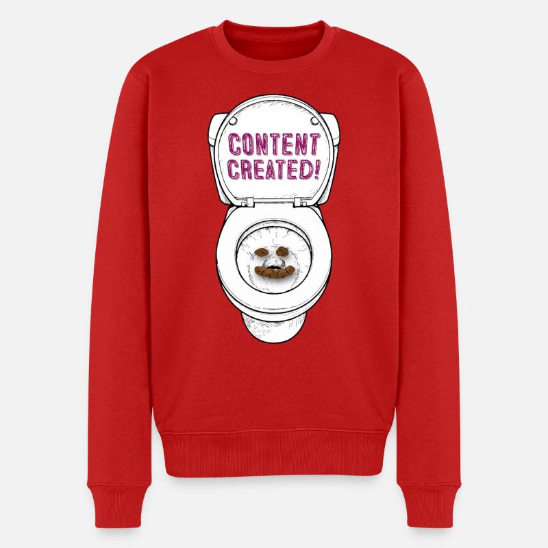 Content Creator - Männer Premium Bio Pullover - Rot