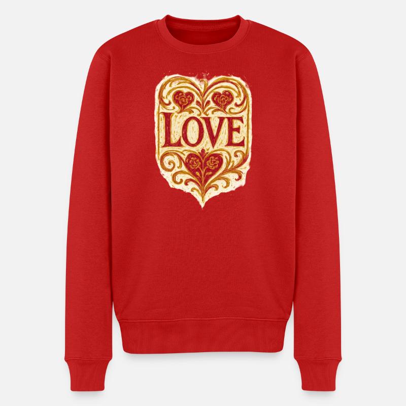 amour_hzcj_013 - Männer Premium Bio Pullover - Rot