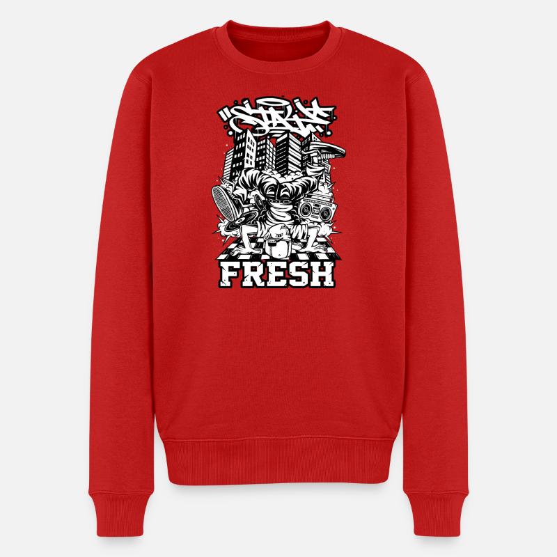 Breakdance  | B-Boy | Hip Hop - Männer Premium Bio Pullover - Rot