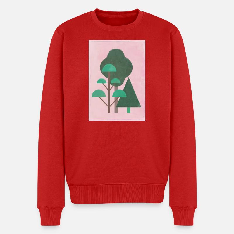 Wald - Männer Premium Bio Pullover - Rot