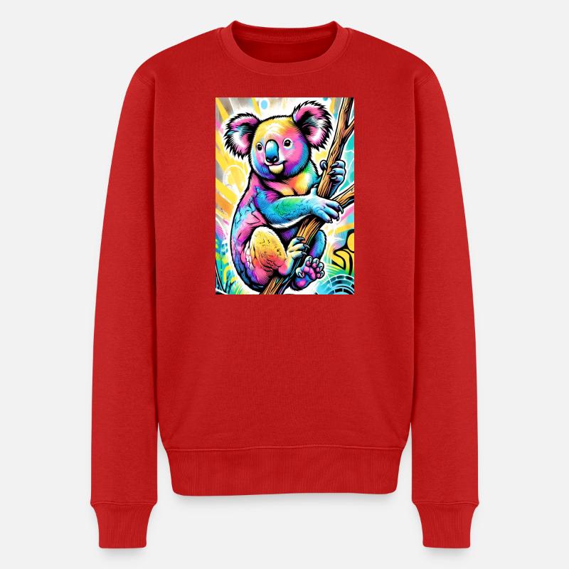 Koala - Männer Premium Bio Pullover - Rot