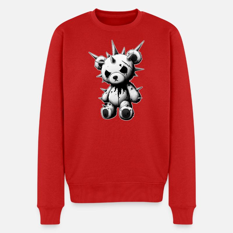 Stachelteddy Gothic - Männer Premium Bio Pullover - Rot