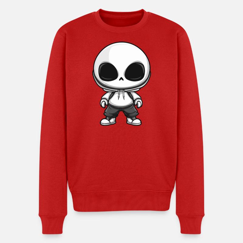 Zombie Halloween Skelett Comic - Männer Premium Bio Pullover - Rot