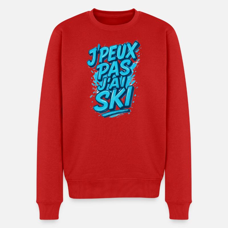 J'peux pas j'ai ski - Pull Premium bio Homme - rouge
