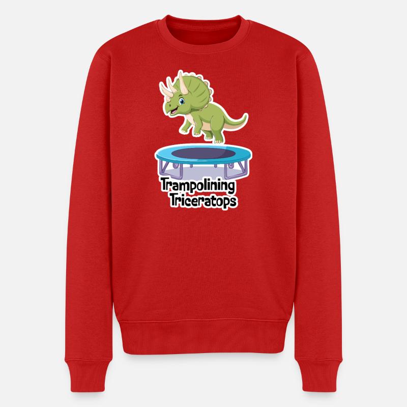 TRAMPOLINE DU TRICÉRATOPS - Pull Premium bio Homme - rouge
