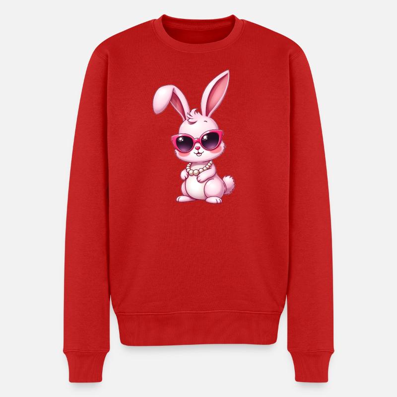 Lapin - Pull Premium bio Homme - rouge