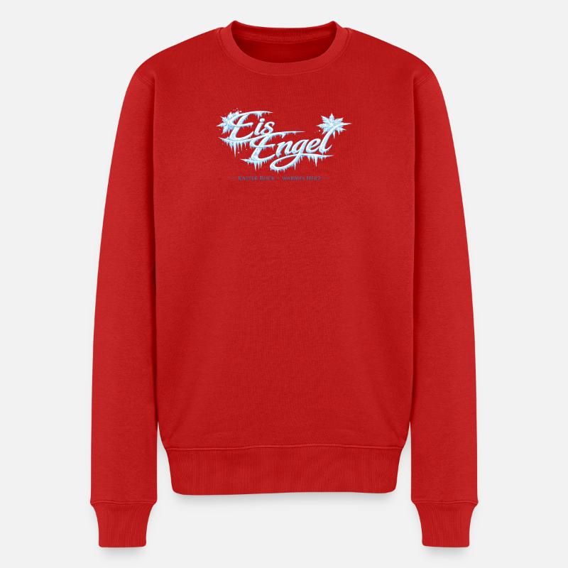 Eisengel Kalter Blick Warmes Herz - Männer Premium Bio Pullover - Rot