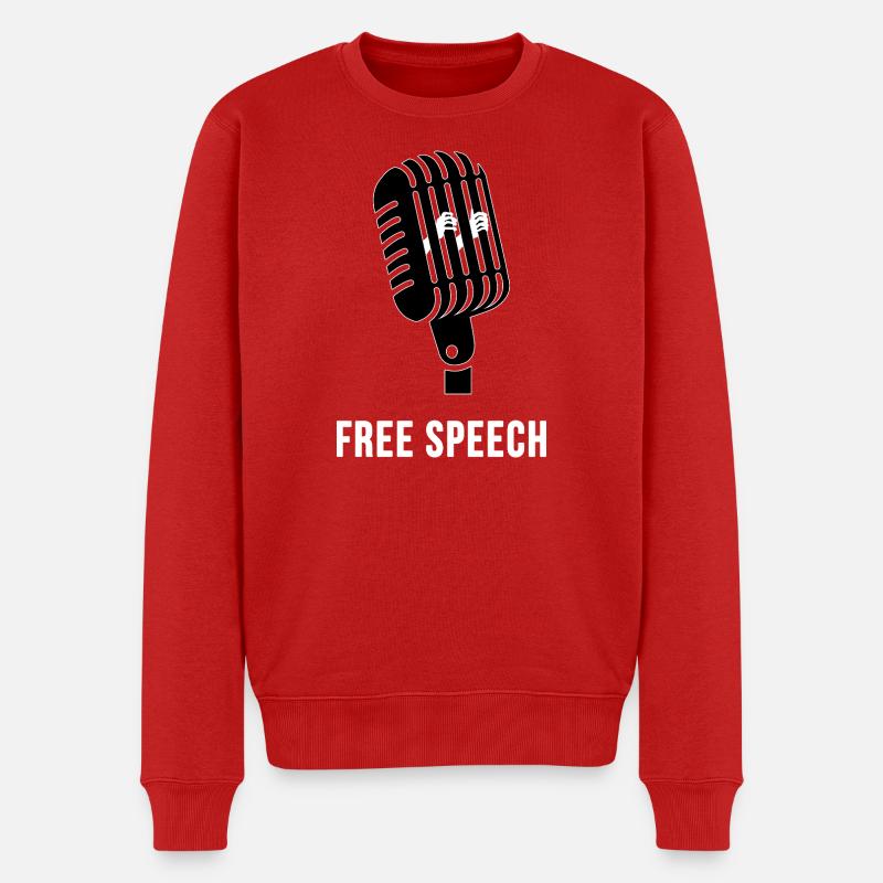 Free Speech - Männer Premium Bio Pullover - Rot