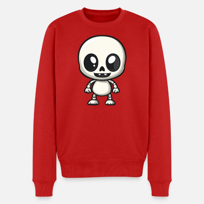 Zombie Halloween Skelett Comic - Männer Premium Bio Pullover - Rot