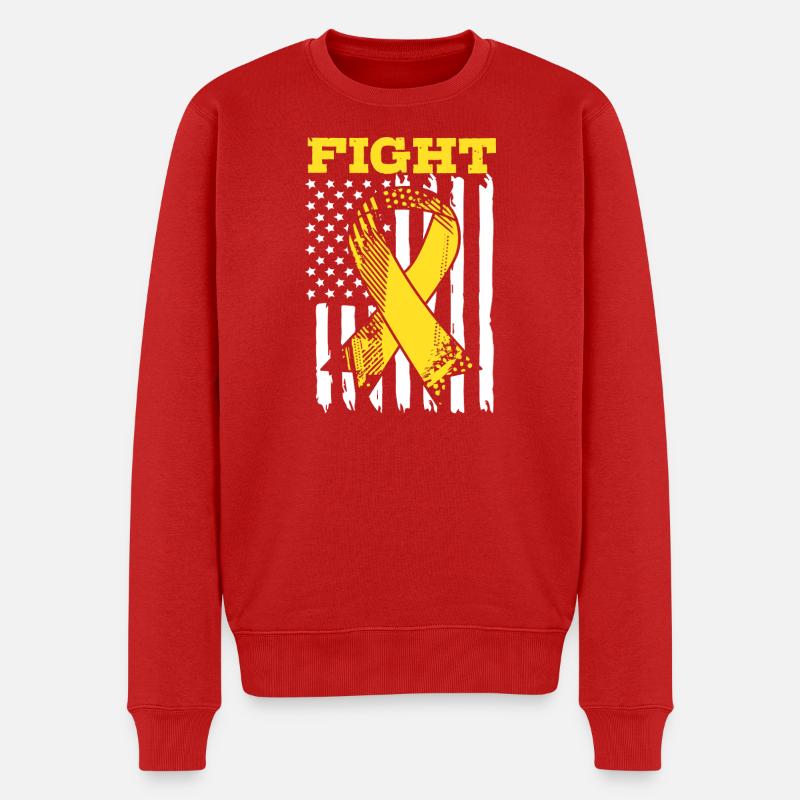 Endo Endometriose - Männer Premium Bio Pullover - Rot