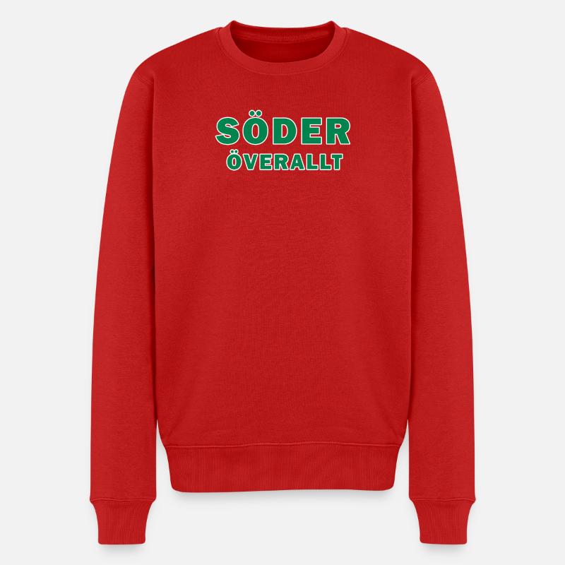 Graphismes textuels du Sud Partout - Pull Premium bio Homme - rouge