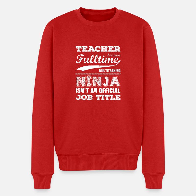 Teacher - Männer Premium Bio Pullover - Rot
