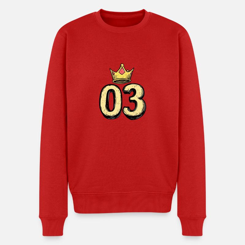 Couronne à 3 chiffres - Pull Premium bio Homme - rouge