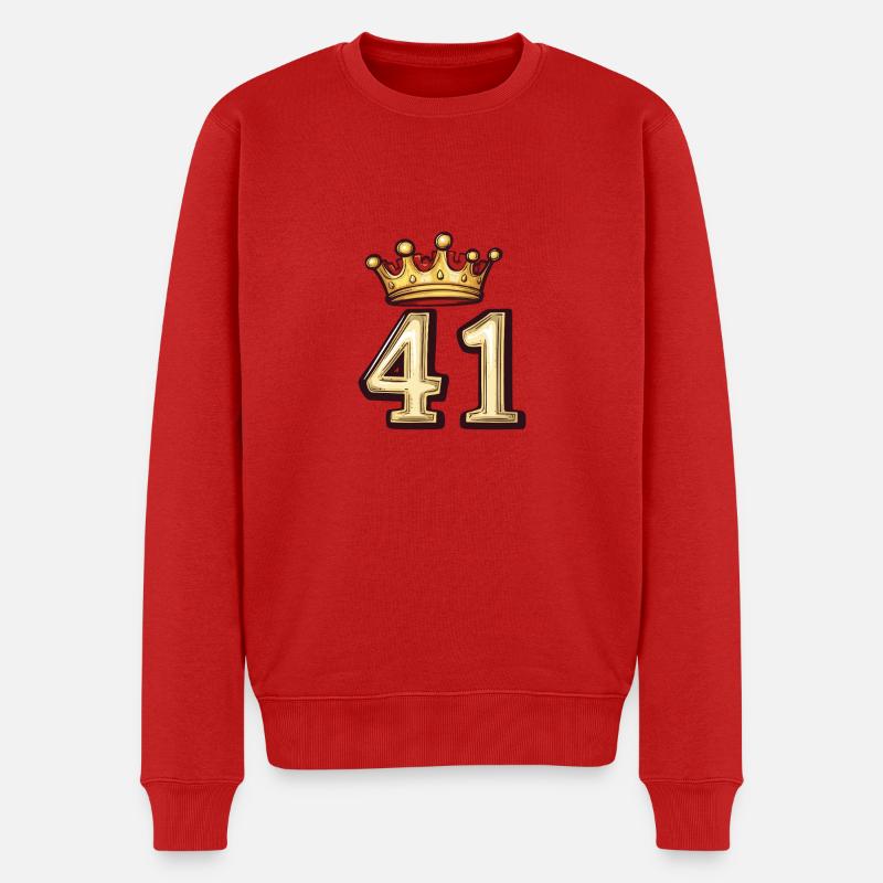Couronne à 41 chiffres - Pull Premium bio Homme - rouge