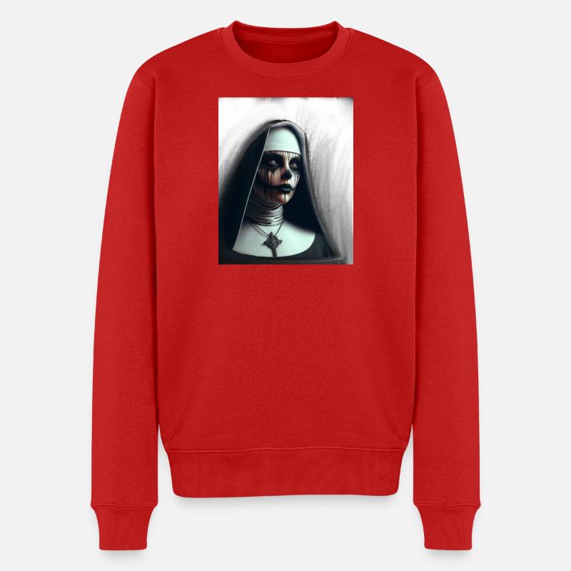 Nonne démoniaque dans le brouillard - Pull Premium bio Homme - rouge