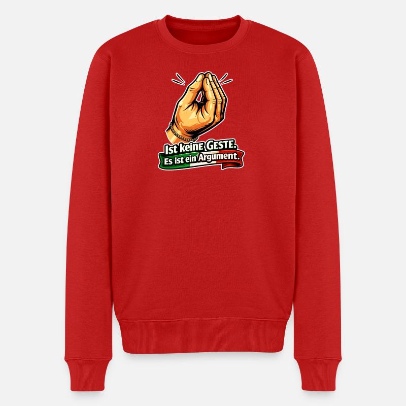 Italian Argument  - Männer Premium Bio Pullover - Rot