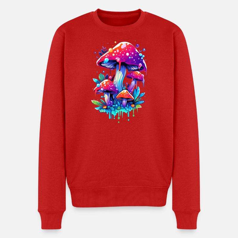 Pilz - Männer Premium Bio Pullover - Rot