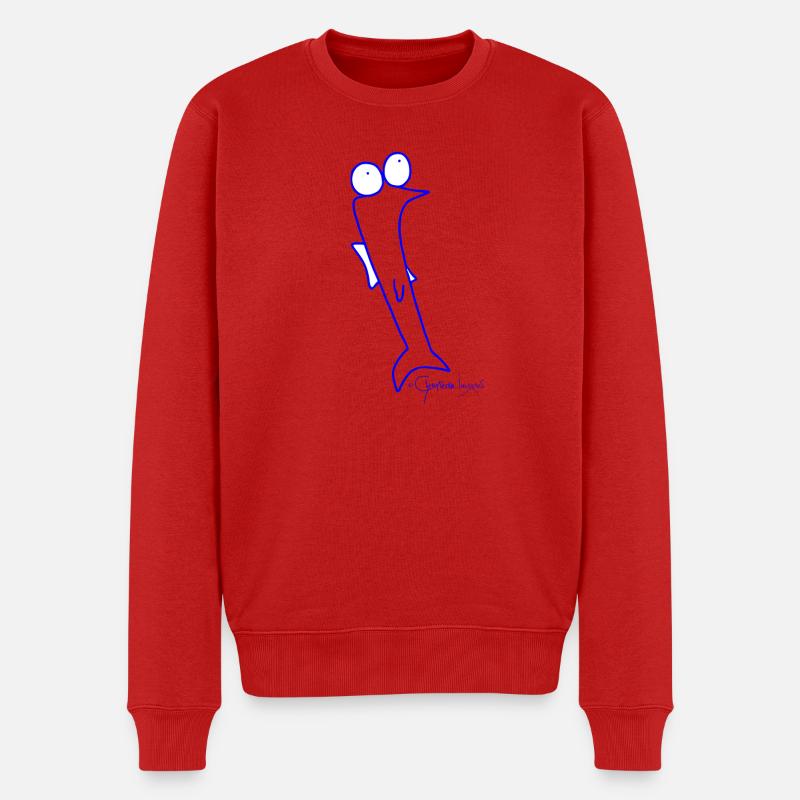 Plötzfisch - Piscis Rutilus - Männer Premium Bio Pullover - Rot