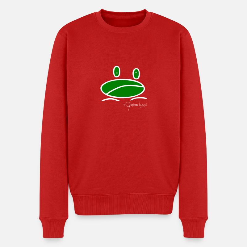 Froschmini - Ranunculus Oophagus - Männer Premium Bio Pullover - Rot