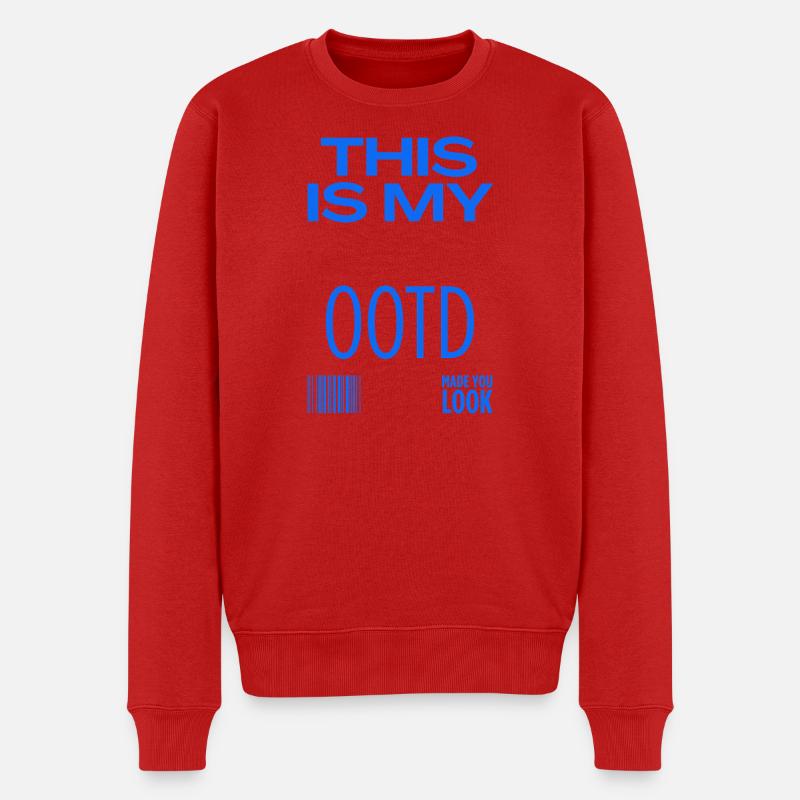 This Is My OOTD – Trendiges Social-Media-Statement - Männer Premium Bio Pullover - Rot
