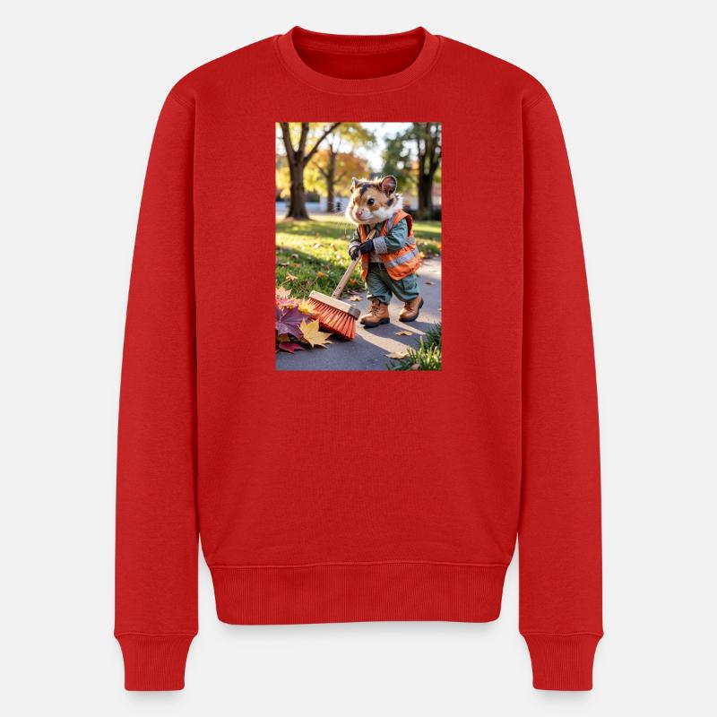 Humanoider Kehrhamster - Männer Premium Bio Pullover - Rot