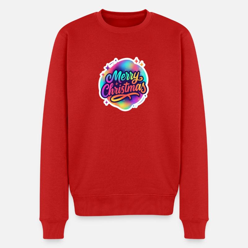 Joyeux Noël – Magie des couleurs holographiques - Pull Premium bio Homme - rouge