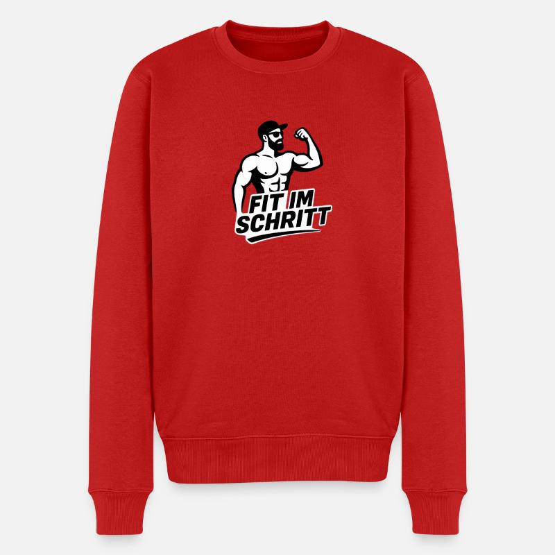 Fueled by Protein and Rage  - Männer Premium Bio Pullover - Rot