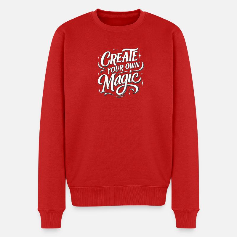 Créez votre propre texte magique - Pull Premium bio Homme - rouge
