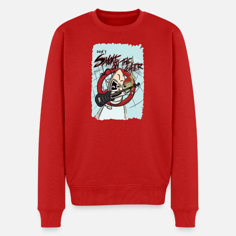 Nicht Somke aufs Wasser - Männer Premium Bio Pullover - Rot