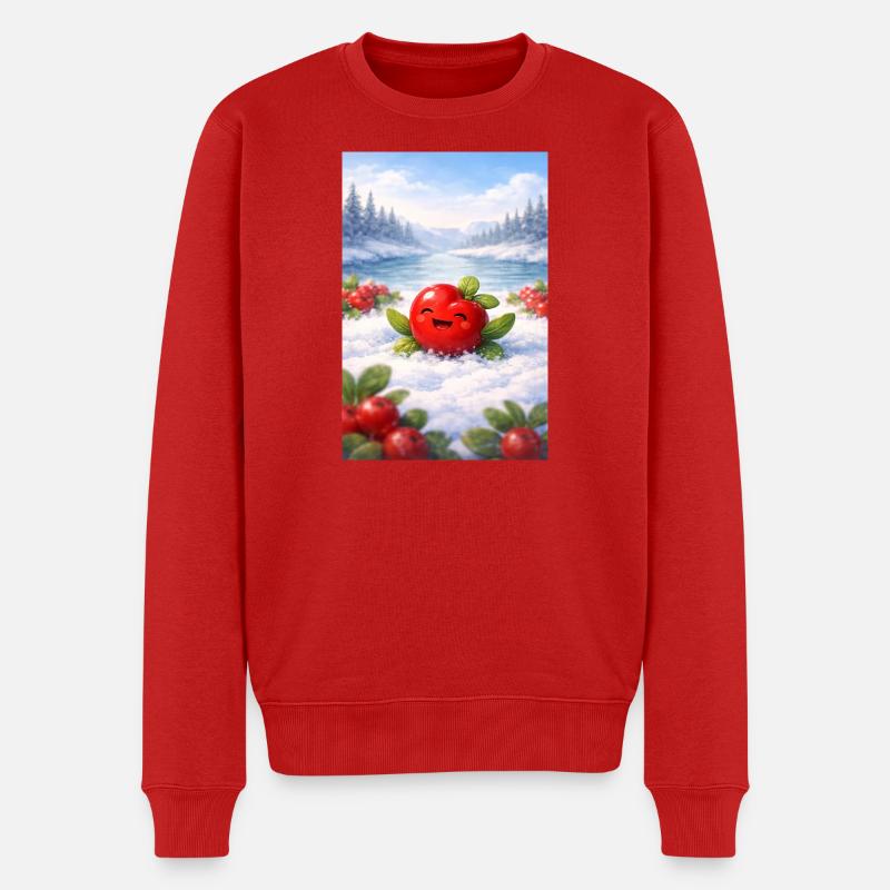 Priselbeere - Geschenke des Weiten Nordens - Männer Premium Bio Pullover - Rot