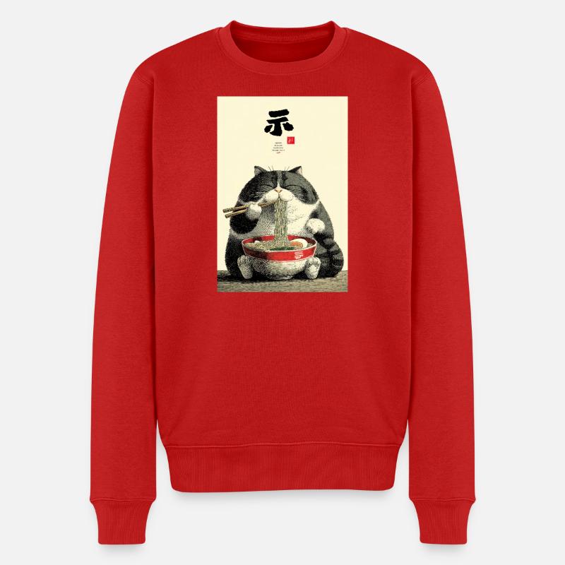 Neko-Nudelfest - Männer Premium Bio Pullover - Rot