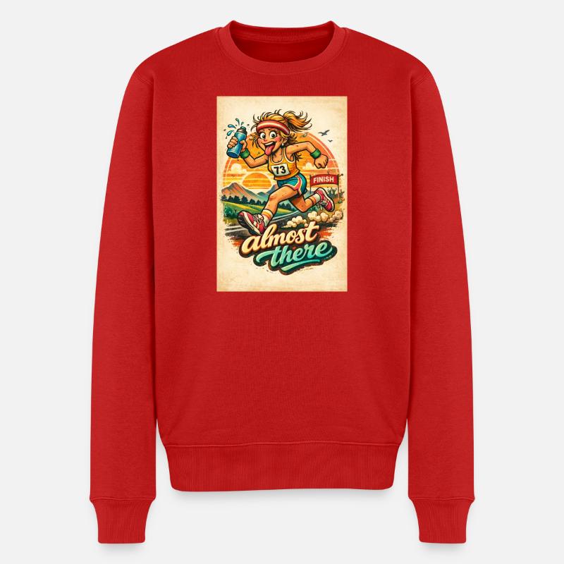Renngeist: Fast da. - Männer Premium Bio Pullover - Rot