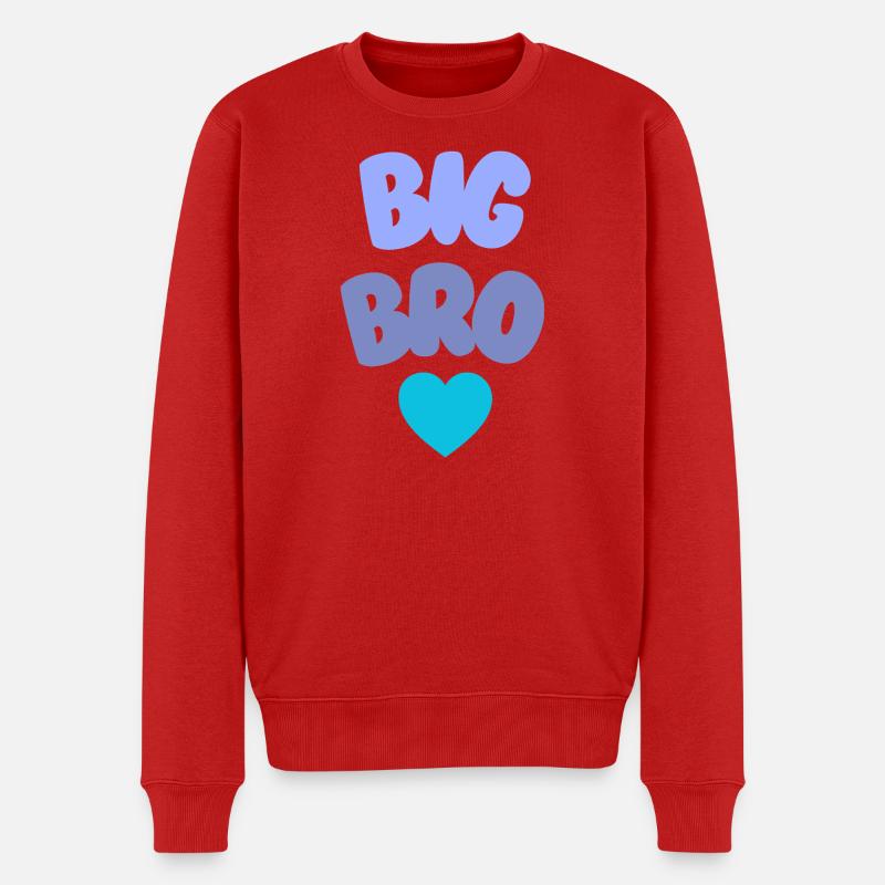 Big Bro Love Geschwister - Männer Premium Bio Pullover - Rot
