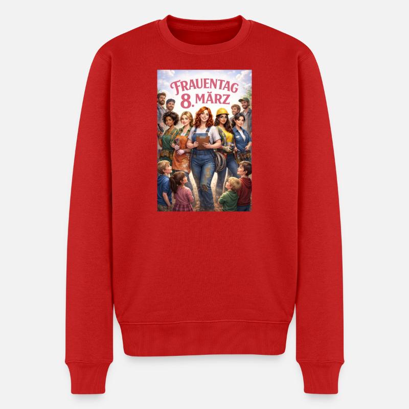 Frauentag 8. März – Arbeitsweltvielfalt - Männer Premium Bio Pullover - Rot