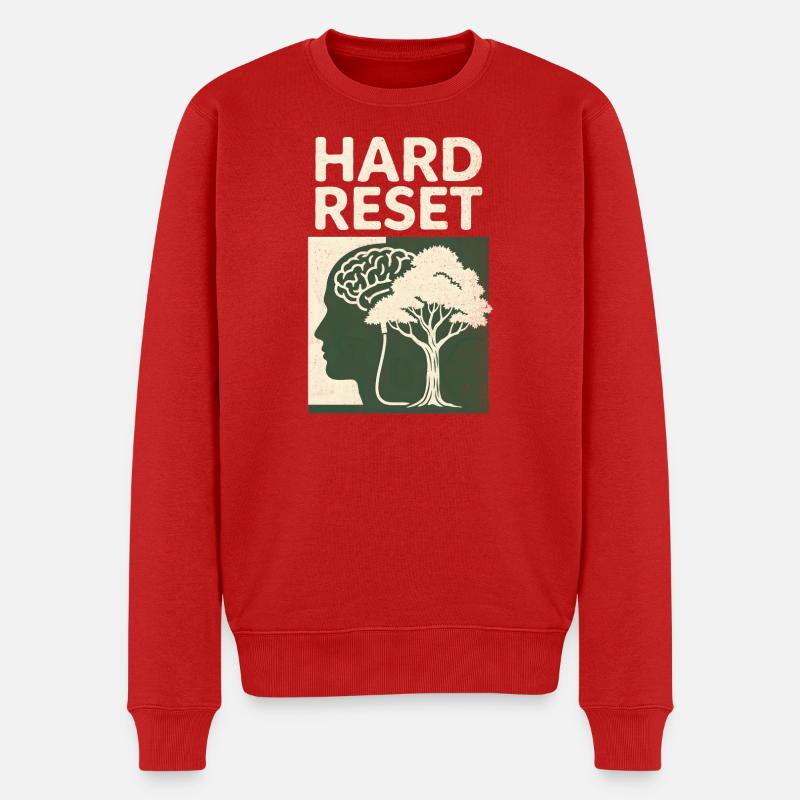Réinitialisation complète - Pull Premium bio Homme - rouge