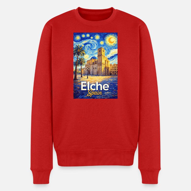 Elche Spain - Männer Premium Bio Pullover - Rot