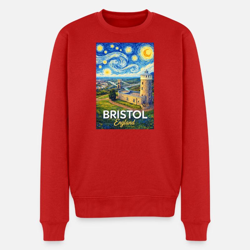 Bristol, Angleterre - Pull Premium bio Homme - rouge