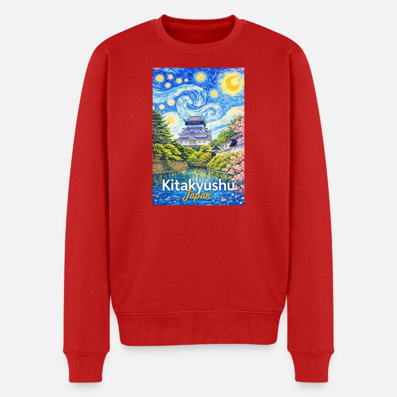 Kitakyushu Japan - Männer Premium Bio Pullover - Rot