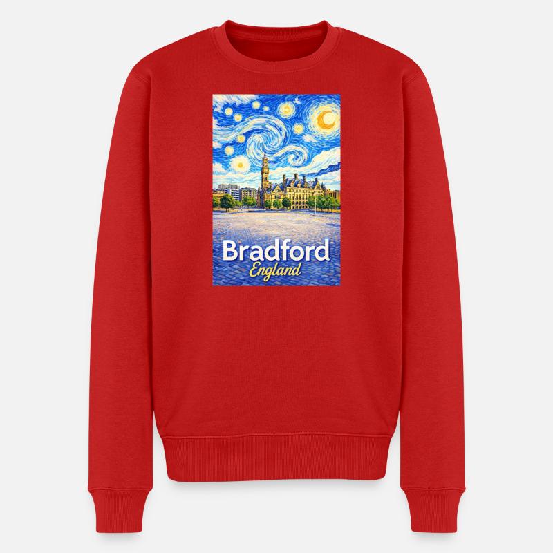 Bradford Angleterre Tourbillon - Pull Premium bio Homme - rouge