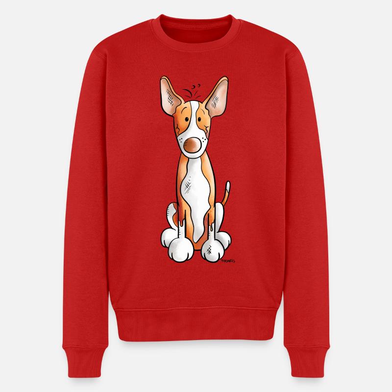 Süßer Podenco - Männer Premium Bio Pullover - Rot