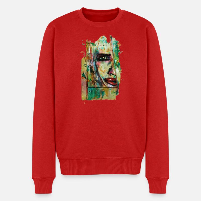 Joanna - Männer Premium Bio Pullover - Rot