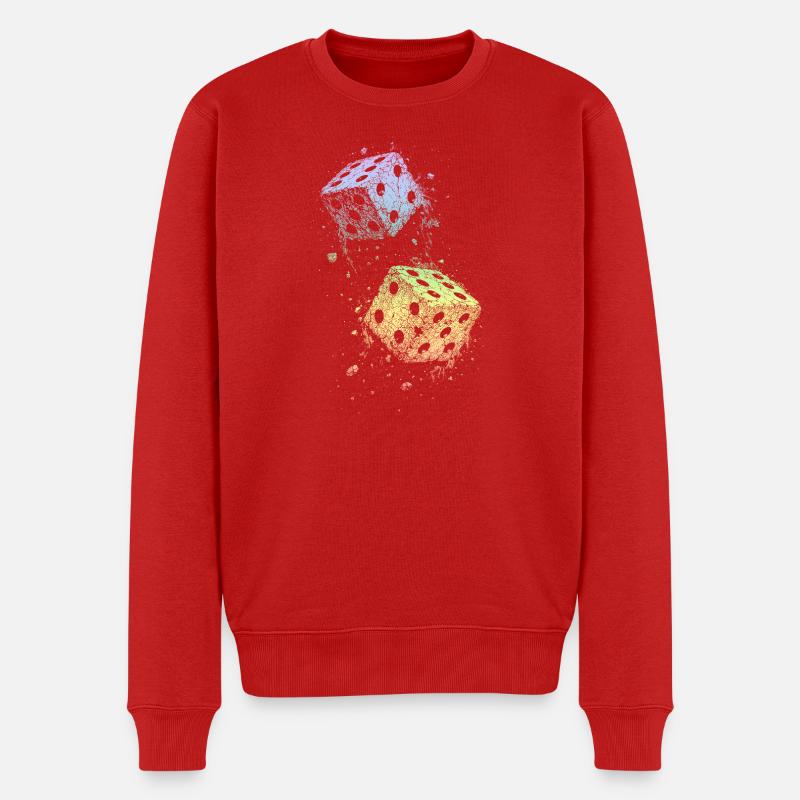 Cube - Pull Premium bio Homme - rouge