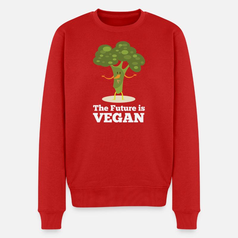 L’avenir est végane - Pull Premium bio Homme - rouge