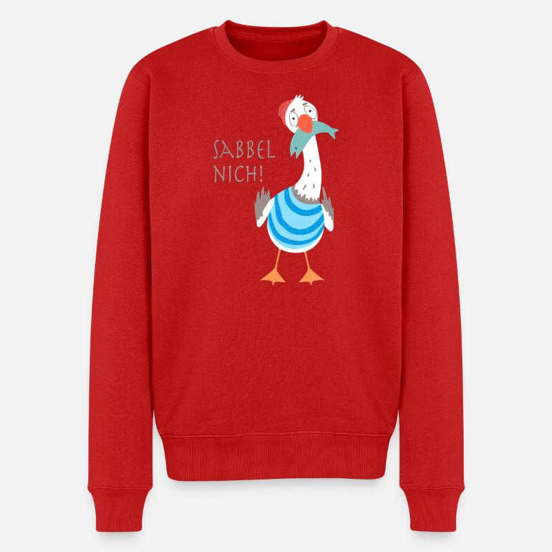 Sabbel nich Norddeutsch Plattdeutsch - Männer Premium Bio Pullover - Rot