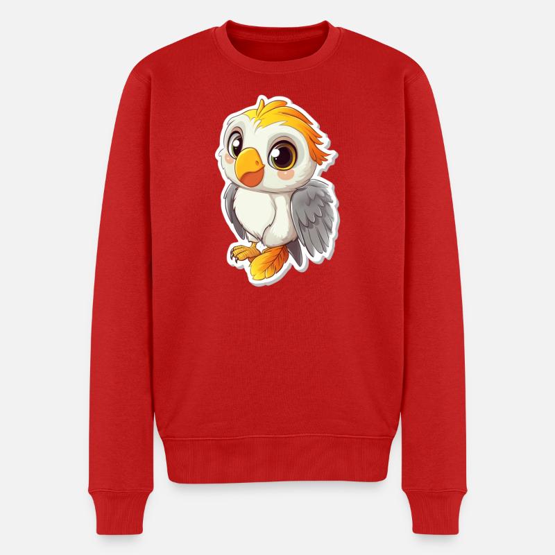Kakadu - Männer Premium Bio Pullover - Rot