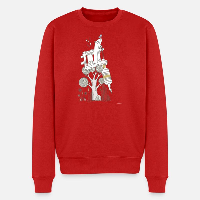 Machine à tatouer - Pull Premium bio Homme - rouge
