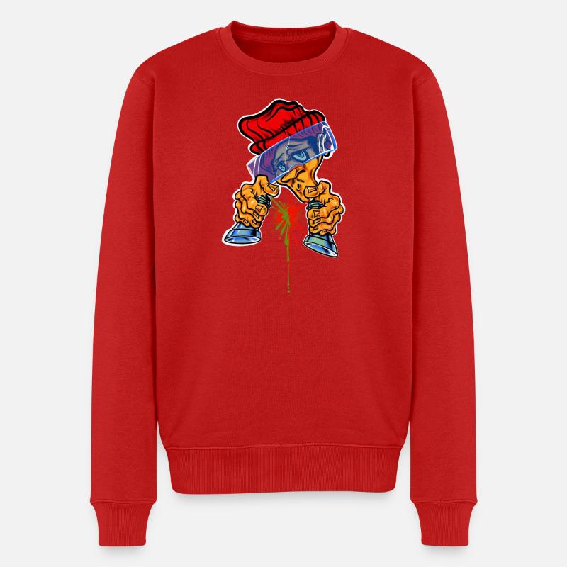 Spray Can Master - Männer Premium Bio Pullover - Rot