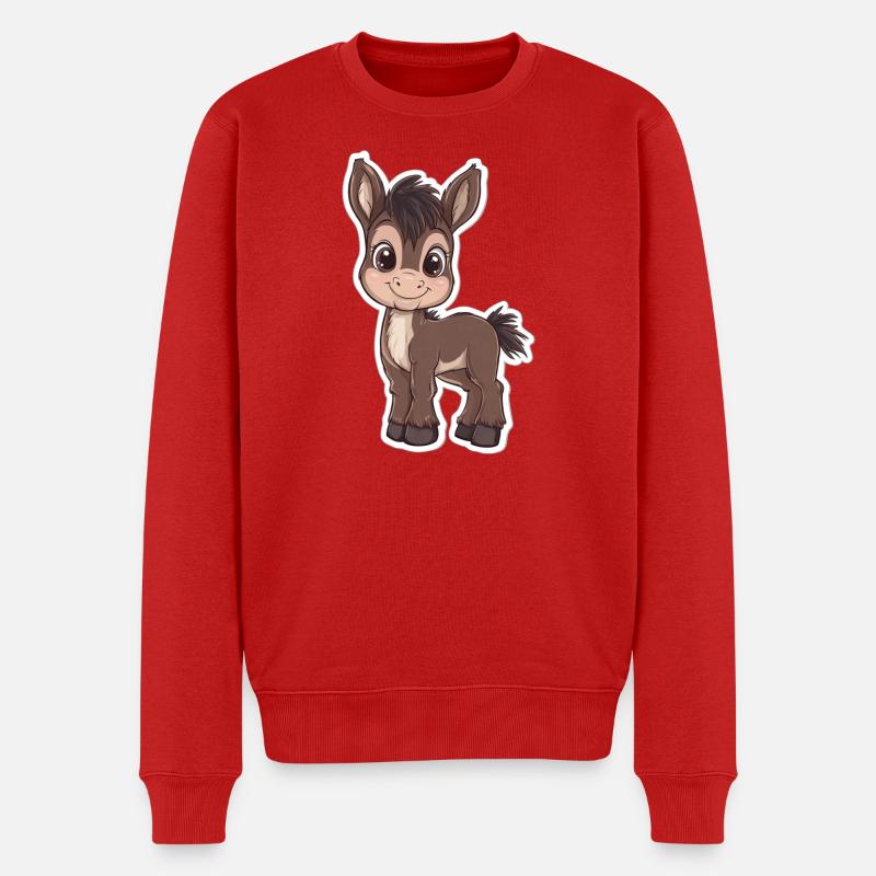 Esel - Männer Premium Bio Pullover - Rot