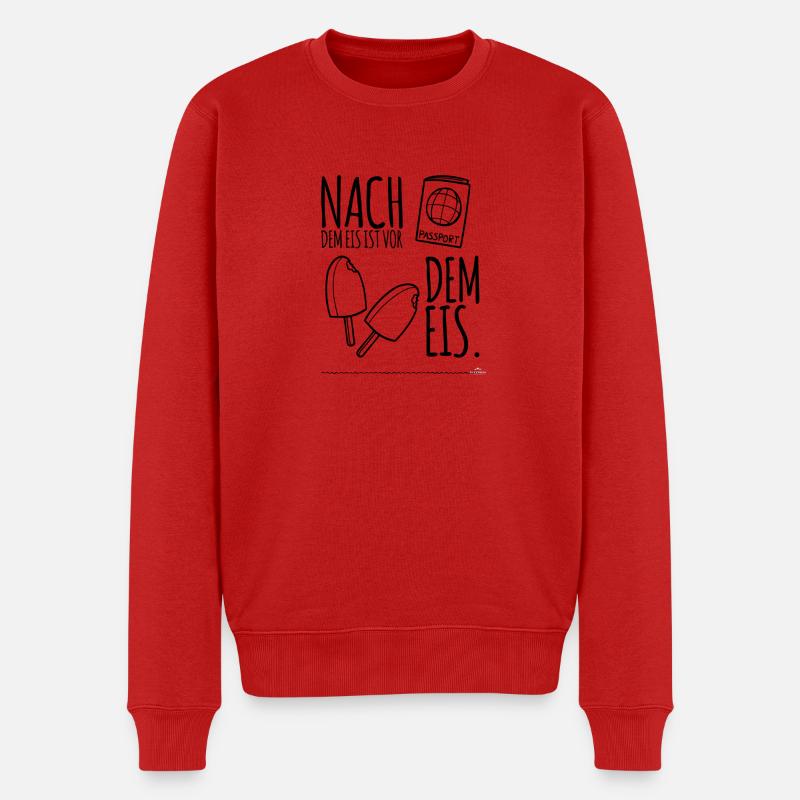 eis - Männer Premium Bio Pullover - Rot